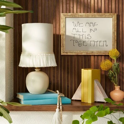 Small Table Lamp with Fringe Shade Off-White (Includes LED Light Bulb) - Opalhouse™ designed with Jungalow™ Small Table Lamp With Fringe Shade Off-White (Includes LED Light Bulb) - Opalhouse™ Designed With Jungalow™ -Opalhouse Shop GUEST 05a08f4f 1d12 4a8a a23a 1d156ad62d46