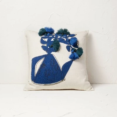 Floral Watering Pitcher Square Throw Pillow with Tassels - Opalhouse™ designed with Jungalow™ Floral Watering Pitcher Square Throw Pillow With Tassels - Opalhouse™ Designed With Jungalow™ -Opalhouse Shop GUEST 0906edd7 8f87 4cf0 bdf8 6d27a8556060