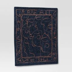 30" X 36" We Are All In This Together Cotton Embroidered Woven Polyester/Cotton Slub Wall Art Blue - Opalhouse™ -Opalhouse Shop GUEST 3f9f0c0c 533b 463e a4dc 07317e5e0f9d