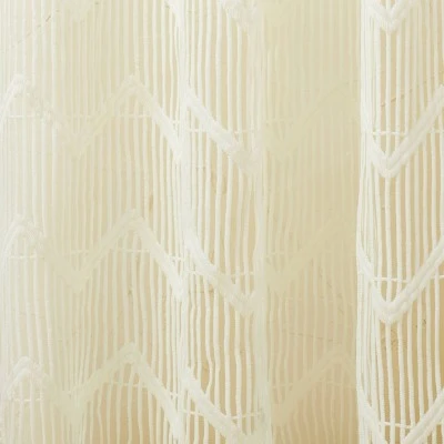 1pc 50"x84" Sheer Zig Zag Macrame Curtain Panel Cream - Opalhouse™ designed with Jungalow™ 1pc 50"x84" Sheer Zig Zag Macrame Curtain Panel Cream - Opalhouse™ Designed With Jungalow™ -Opalhouse Shop GUEST 453c4af7 309c 4148 8efd 84874224d2bb