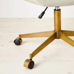 Mahonia Faux Leather Office Chair Cream/Aged Brass - Opalhouse™ Designed With Jungalow™ -Opalhouse Shop GUEST 54b73936 5a21 4274 b154 b09db58cca94