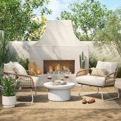 Southport Outdoor Patio Chair with Metal Legs, Club Chair Natural/White - Opalhouse™ Southport Outdoor Patio Chair With Metal Legs, Club Chair Natural/White - Opalhouse™ -Opalhouse Shop GUEST 56884e5e 76c0 4a94 badc 11e14e90e7d1