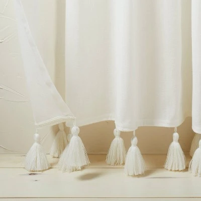 1pc Sheer Banded Geo Macrame Window Curtain Panel White - Opalhouse™ designed with Jungalow™ 1pc Sheer Banded Geo Macrame Window Curtain Panel White - Opalhouse™ Designed With Jungalow™ -Opalhouse Shop GUEST 5c19f303 53d2 4e5d 88e8 8971453636ad