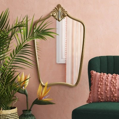 Gilded Decorative Wall Mirror Brass - Opalhouse™ Gilded Decorative Wall Mirror Brass - Opalhouse™ -Opalhouse Shop GUEST 6e3aa6b7 aa80 4518 b148 4aa180e1a2ab