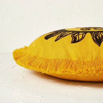 Round Embroidered Sun Fringe Decorative Throw Pillow Gold - Opalhouse™ designed with Jungalow™ Round Embroidered Sun Fringe Decorative Throw Pillow Gold - Opalhouse™ Designed With Jungalow™ -Opalhouse Shop GUEST 6f10c281 59f8 4330 80e6 8c4ac078648d