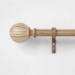 Carved Light Woodtone Ball Curtain Rod Natural - Opalhouse™ 4 Carved Light Woodtone Ball Curtain Rod Natural - Opalhouse™ -Opalhouse Shop GUEST 7e070734 076e 44dc 94e6 de22767e0af4
