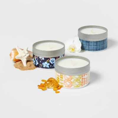 12.15oz Tin Gift Set Silver with Embossed Lid Blue Candle - Opalhouse™ 12.15oz Tin Gift Set Silver With Embossed Lid Blue Candle - Opalhouse™ -Opalhouse Shop GUEST 80e32b4d ba84 43c6 8e53 acc99c7dadc4