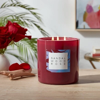 28oz Glass Sandalwood Rose Candle Burgundy - Opalhouse™ 28oz Glass Sandalwood Rose Candle Burgundy - Opalhouse™ -Opalhouse Shop GUEST c434c36f 9024 4a6b a515 9b2129a653a9