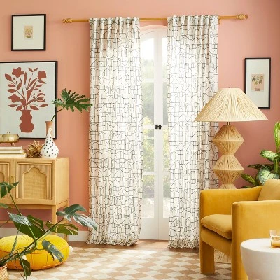 1pc Light Filtering Embroidery Bridges Window Curtain Panel White - Opalhouse™ designed with Jungalow™ 1pc Light Filtering Embroidery Bridges Window Curtain Panel White - Opalhouse™ Designed With Jungalow™ -Opalhouse Shop GUEST cc3504b0 8e79 4236 8d8b 7dc946df2b57 1