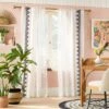 1pc Light Filtering Diamond Border Window Curtain Panel White - Opalhouse™ Designed With Jungalow™ 2 1pc Light Filtering Diamond Border Window Curtain Panel White - Opalhouse™ Designed With Jungalow™ -Opalhouse Shop GUEST e52c3e5e c38f 40e9 b88c b2410eb80bf8