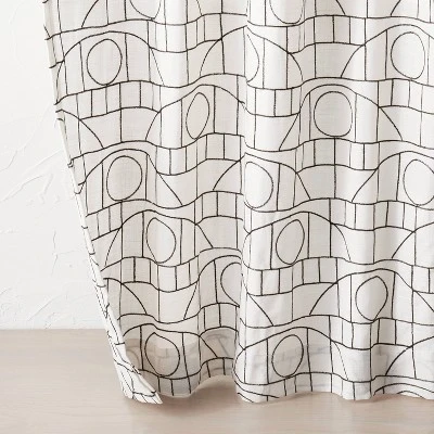 1pc Light Filtering Embroidery Bridges Window Curtain Panel White - Opalhouse™ designed with Jungalow™ 1pc Light Filtering Embroidery Bridges Window Curtain Panel White - Opalhouse™ Designed With Jungalow™ -Opalhouse Shop GUEST ef34c50e f06b 4788 91d8 67cee1840fd9